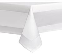 DecoHomeTextil Heimtextilmanufaktur Damassé Nappe en 100% Coton Édition Gastro Blanc Rectangulaire 130 x 170 cm qualité la Plus Fine en Fil retors à partir de Fil peigné de Haute qualité
