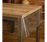 DecoHomeTextil Heimtextilmanufaktur Film Transparent de Protection - Nappe de Protection 0,3 mm Rectangulaire 130 x 160 cm Nappe de Protection Lavable