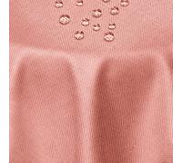 DecoHomeTextil Nappe Aspect Lin, déperlante et antitache, Lavable, Ovale 135 x 180 cm Vieux Rose, avec Effet Lotus, sans Repassage nécessaire