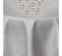 DecoHomeTextil Nappe Aspect Lin, déperlante et antitache, Lavable, Rond 180 cm Gris Clair, avec Effet Lotus, sans Repassage nécessaire
