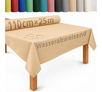 DecoHomeTextil Nappe Rouleau Rouleau de Nappe intissé Tissu intissé Beige 1,1 x 25 m 50 g/m² Lavable déperlante