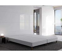 DecoInParis Sommier tapissier 180 X 200 cm + 8 Pieds (2X 90x200cm)