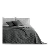 DecoKing Axel Couvre-lit double face facile d'entretien, Polyester, Axel Graphite Argent, 240 x 260 cm