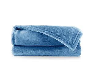 DecoKing Couverture 200 x 220 cm Plaid Microfibre Polaire Doux Câlin Bleu Foncé Mic