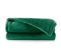 DecoKing Couverture Polaire 150 x 200 cm Plaid Doux en Microfibre pour Lits Canapés Chaises et Divans Style Scandinave Chaude Légère et pour Toutes Les Saisons Vert Bouteille Mic