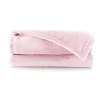 DecoKing Couverture Polaire 160 x 210 cm Plaid Doux en Microfibre pour Lits Canapés Chaises et Divans Style Scandinave Chaude Légère et pour Toutes Les Saisons Poudre Rose Mic