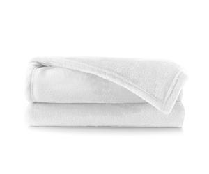 DecoKing Couverture Polaire 160 x 210 cm Plaid Doux en Microfibre pour Lits Canapés Chaises et Divans Style Scandinave Chaude Légère et pour Toutes Les Saisons Off-White Mic
