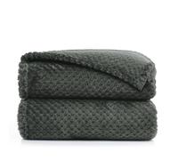 DecoKing Couverture Polaire 170 x 210 cm Plaid Doux en Microfibre pour Lits Canapés Chaises et Divans Style Scandinave Chaude Légère et pour Toutes Les Saisons Graphite Henry