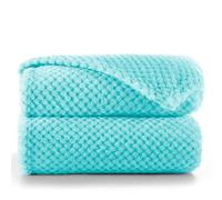 DecoKing Couverture Polaire 170 x 210 cm Plaid Doux en Microfibre pour Lits Canapés Chaises et Divans Style Scandinave Chaude Légère et pour Toutes Les Saisons Turquoise Henry
