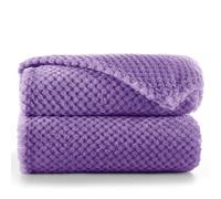 DecoKing Couverture Polaire 220 x 240 cm Plaid Doux en Microfibre pour Lits Canapés Chaises et Divans Style Scandinave Chaude Légère et pour Toutes Les Saisons Violet Henry