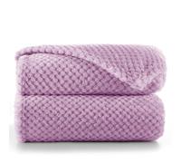 DecoKing Couverture Polaire 70 x 150 cm Plaid Doux en Microfibre pour Lits Canapés Chaises et Divans Style Scandinave Chaude Légère et pour Toutes Les Saisons Lila Henry