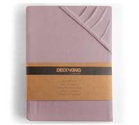 DecoKing Drap-Housse 200x200-200x220 cm 100% Coton Peigné Jersey Doux Drap Housse 200x200cm - 200x220cm Chiné Amber