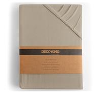 DecoKing Drap-Housse 200x200-200x220 cm 100% Coton Peigné Jersey Doux Drap Housse 200x200cm - 200x220cm Cappuccino Amber