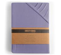 DecoKing Drap-Housse 200x200-200x220 cm 100% Coton Peigné Jersey Doux Drap Housse 200x200cm - 200x220cm Lavande Amber