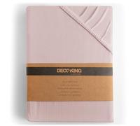 DecoKing Drap-Housse 200x220-220x240 cm 100% Coton Peigné Jersey Doux Drap Housse 200x220cm - 220x240cm Lilas Amber
