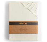 DecoKing Drap-Housse 80x200-90x200 cm 100% Coton Peigné Jersey Doux Drap Housse 80x200cm - 90x200cm Écru Amber