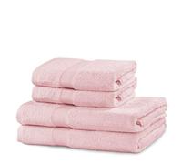 DecoKing Marina Ensemble de serviettes de bain en coton absorbant, Coton, rose poudré, 2*50x100 + 2*70x140