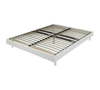 Ebac Sommier déco Decokit 36 lattes Kit avec pieds 140x190 Bois Blanc H.13 cm