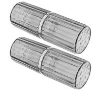 DECOMELODY 2 Pièces Gobelet de Rinçage de Voyage Portable pour Salle de Bain et Camping, Design Polyvalent en Pet et Abs Léger, pour Couples et Familles,