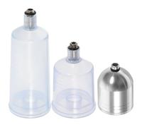 DECOMELODY 3 Pièces Flacons D'aérographe 40ml, pour Débutants 10ml 20ml | Compatible Installation 6mm X 0,75mm, Métal, Stockage et Distribution, Usage Décor Gâteau et Camouflage