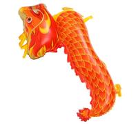 DECOMELODY Ballon Dragon pour Fête du Nouvel An Chinois en Aluminium Rouge, Facile à Utiliser Élément Interactif, Décoration Festive Maison Magasin