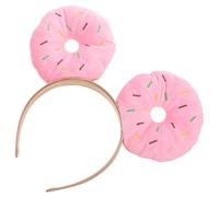 DECOMELODY Bandeau de Beignet Rose pour Femme, Accessoire de Fête Confortable en Éponge et Coton, pour Carnaval et Séances Photo Amusantes