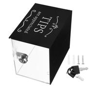 DECOMELODY Boîtier pour Pourboir Transparent avec Serrure Boîte à Suggestions et Collecte de Dons Polyvalente Acrylique pour Restaurants Cafés et Bars