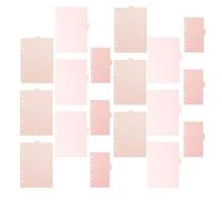 DECOMELODY Lot de 3 Sets de Sets de Ensembles de Séparateurs de Marque-pages en Plastique Pp Rose, 5 et 6 Onglets, pour Classeurs à 6 Anneaux, Étanches et Lavables, pour t Planners
