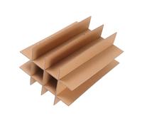 DECOMELODY Lot De 5 Séparateurs En Carton Pour Carton De Déménagement 12 Cases 55x55x300 Mm, Protection Sécurisée Pour Bouteilles De Vin, Séparateurs D'emballage Résistants Pour Transport Fragile