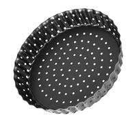 DECOMELODY Moule à Pizza Rond Antiadhésif Perforé 12,5 Cm Acier Carbone Fond Amovible pour Cuisson Pâtisserie Quiches Tartes Petit Format Cuisson Maison