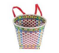 DECOMELODY Petit Panier à Dos pour Garçon et Filles en PVC Multifonctionnel, Corbeille Tissée Élégante pour Jouets, comme Accessoire de Photographie ou Rangement Extérieur