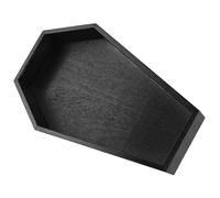 DECOMELODY Plateau Cercueil en Bois Massif 28 X 18 CM Plateau de Service Rustique pour Bonbons et Snacks D’Halloween Rangement Décoratif Gothique pour Bijoux et Clés Décoration Intérieure