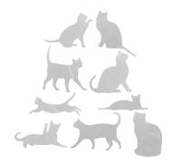 DECOMELODY Stickers Anti Collision Oiseaux en Pvc, Autocollants Décoratifs Faciles à Coller de Chat pour Fenêtres et Murs, Lot de 9 Pièces pour Protection
