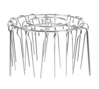 DECOMELODY Support à Kebab Vertical en Acier Inoxydable pour Friteuse à Air, Grosse Capacité, Cuisson Uniforme Viande, Grille Multifonction pour Four et Barbecue