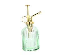 DECOMELODY Vaporisateur D'eau pour Plantes Vintage en Verre 350ml Arroseur de Jardin et Intérieur Vert Tête Dorée Pulvérisateur Précis pour Fleurs et Bonsaïs