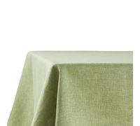 Decomira Nappe de Table Anti Tache Effet Lin - Facile à Laver et Repasser - comme Nappe rectangulaire de Jardin en Plein air pour Table à Manger - Vert - 140x200 cm