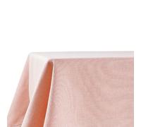 Decomira Nappe de Table Anti Tache Effet Lin - Facile à Laver et Repasser - comme Nappe rectangulaire de Jardin en Plein air pour Table à Manger - Rose - 150x200 cm