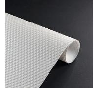 Decomira Tapis de Tiroir Taille Découpable 50x500 cm | Film Placard Lavable ou Tapis Antidérapant pour Tiroirs, Réfrigérateur ou Étagère | comme Base pour la Cuisine ou Organisateur | Blanc