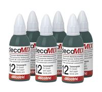 decomix Concentré de teinte n° 12 - Vert sapin 6 x 20 ml | Teintes brillantes | Haute force de couleur - Souvent une goutte suffit | Pour teinter presque tous les matériaux