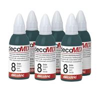 decomix Concentré de teinte n° 8 - Vert - 6 x 20 ml - Teintes brillantes - Force de couleur maximale - Souvent une goutte suffit - Pour teinter presque tous les matériaux