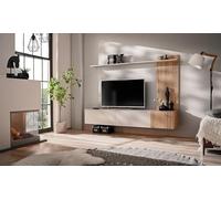 Deconation Ensemble Meuble TV Solo - Beige - L 180 X H 130 X P 40 Cm
