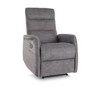 Deconation Fauteuil Relax Manuel en Tissu - Gamme Solon M - Gris Foncé