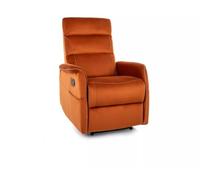 Deconation Fauteuil Relax Manuel en Velours - Gamme Solon M - Terracotta