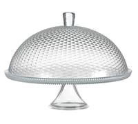Deconation Plat à Gâteaux En Verre Avec Cloche ø 30 Cm H 25 Cm - Présentoir Pâtisserie