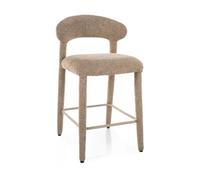 Deconation Tabouret De Bar en Tissu - Gamme Cava H-2 - Beige