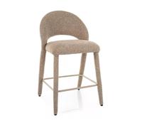 Deconation Tabouret De Bar en Tissu - Gamme Flo H-2 - Beige