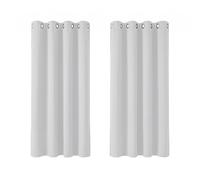 Deconovo Anti Bruit Rideaux Isolation Lumineux Anti UV Blanc Pâle Gris