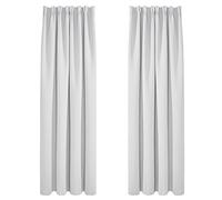 Deconovo Lot de 2 Rideau Isolant Thermique Anti Froid Occultant à Motif Doré en Ligne et Point Rideau Chambre Designe Moderne No?l Rouge 140x240cm