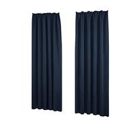 Deconovo Lot de 2 Rideaux Occultant Bleu Marine Rideau Thermique Anti Froids Isolation pour Chambre Cuisine Salon 140x290cm