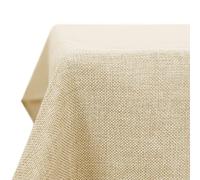 Deconovo Nappe Carrée Effet Lin Déperlante Anti Tache Lavable Beige | 150x240 cm, 1 pièce, Nappe De Table Tissu, Décoration, Nappe Exterieur, pour Jardin, Terrasse, Cuisine et Pique Nique
